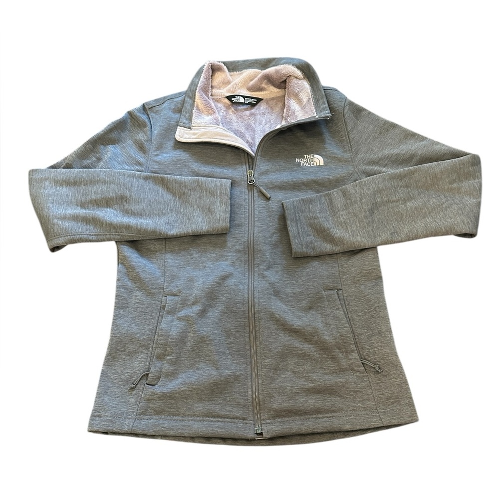 The North Face Women's Gray Lavender Fleece Full Zip Jacket Small